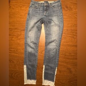 Pilcro and the letterpress Blue Skinny Jeans with light Accents, size 27